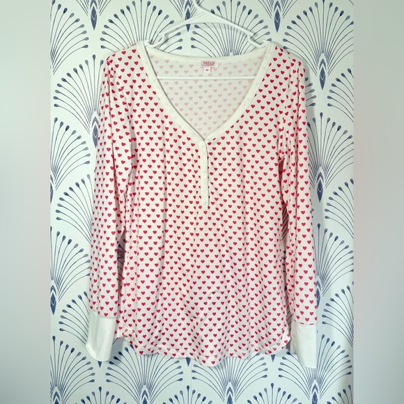 Charming Heart Print Pajama Set - Picture 2 of 4